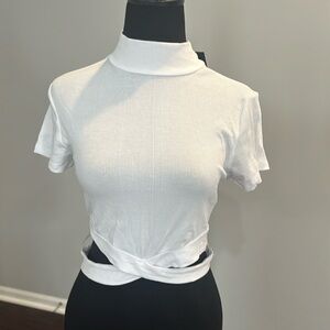 NWT White Fashion Nova Vienna Crop Top Size Medium